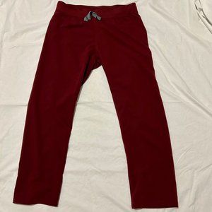 Figs Burgundy Livington Basic Scrub Pants Size Large